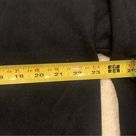 Vintage Fly Clothing Co Black Sweatshirt Distressed Shamrock Kangaroo Pocket L - Picture 4 of 8